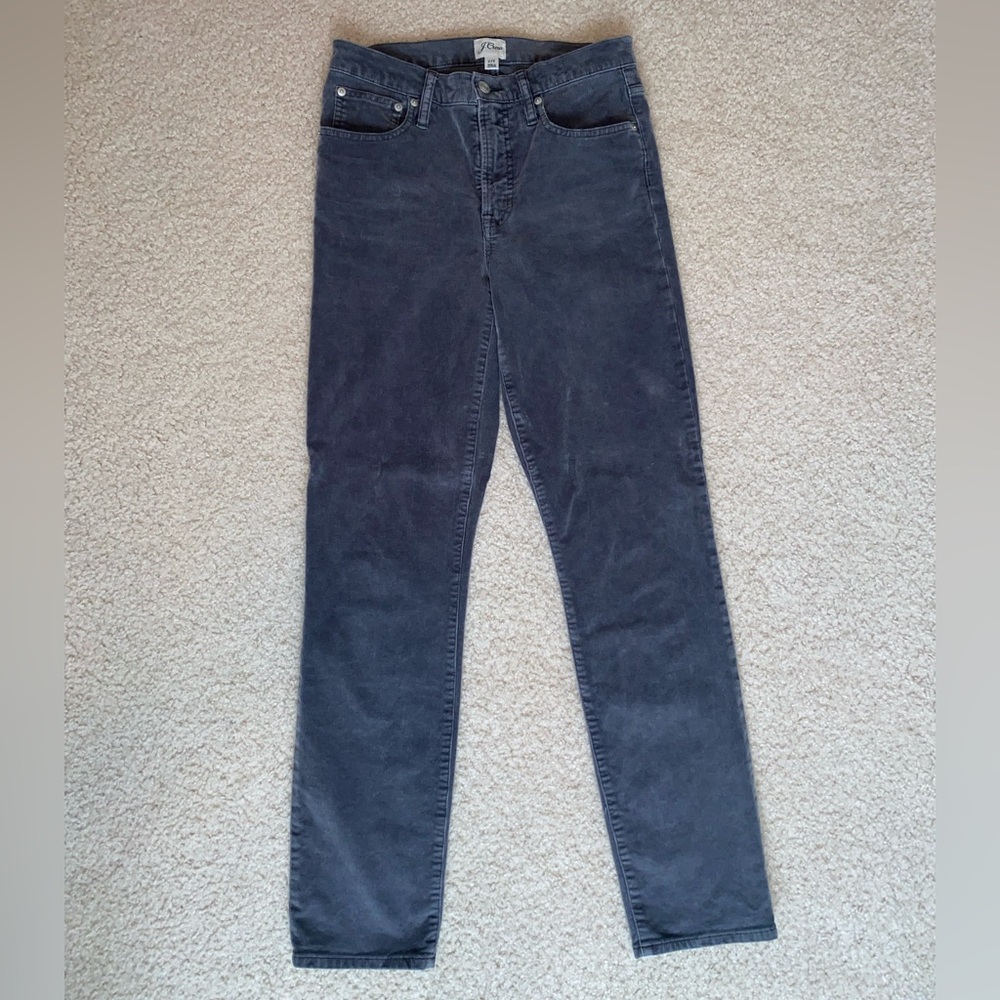 J.Crew 9” Vintage Straight Gray Corduroy pants 27T 27 Tall